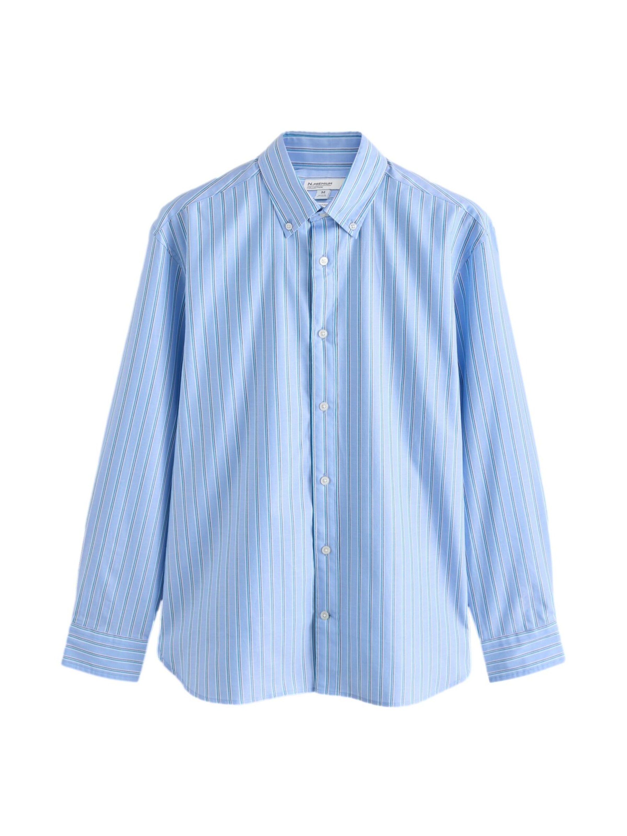 Next Button Up Shirt in Blue: front