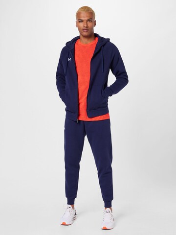 UNDER ARMOUR Sportsweatvest 'Rival' in Blauw