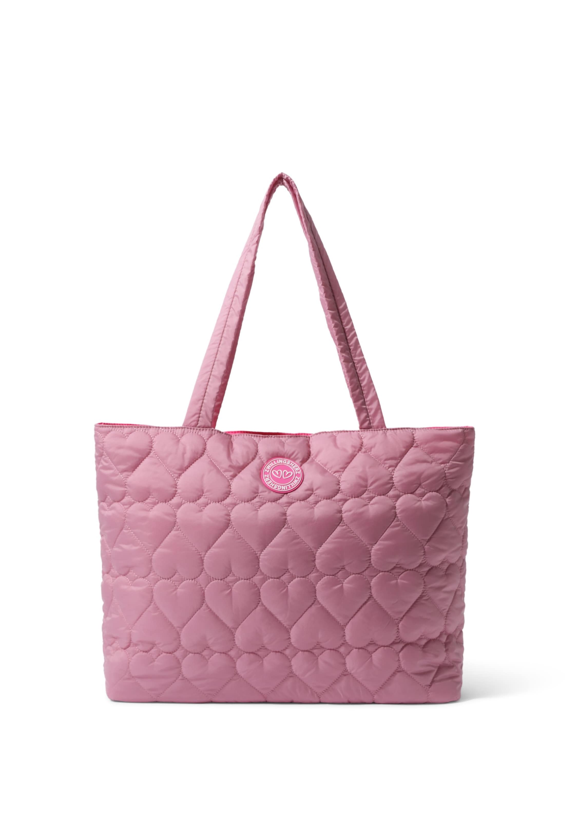 Zwillingsherz Shopper 'Herzsteppung' in Pink: front