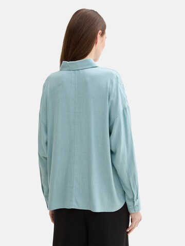 TOM TAILOR DENIM Bluse in Blau