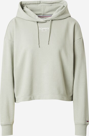 Tommy Jeans Sportisks džemperis, krāsa - pasteļzaļš / balts, Preces skats