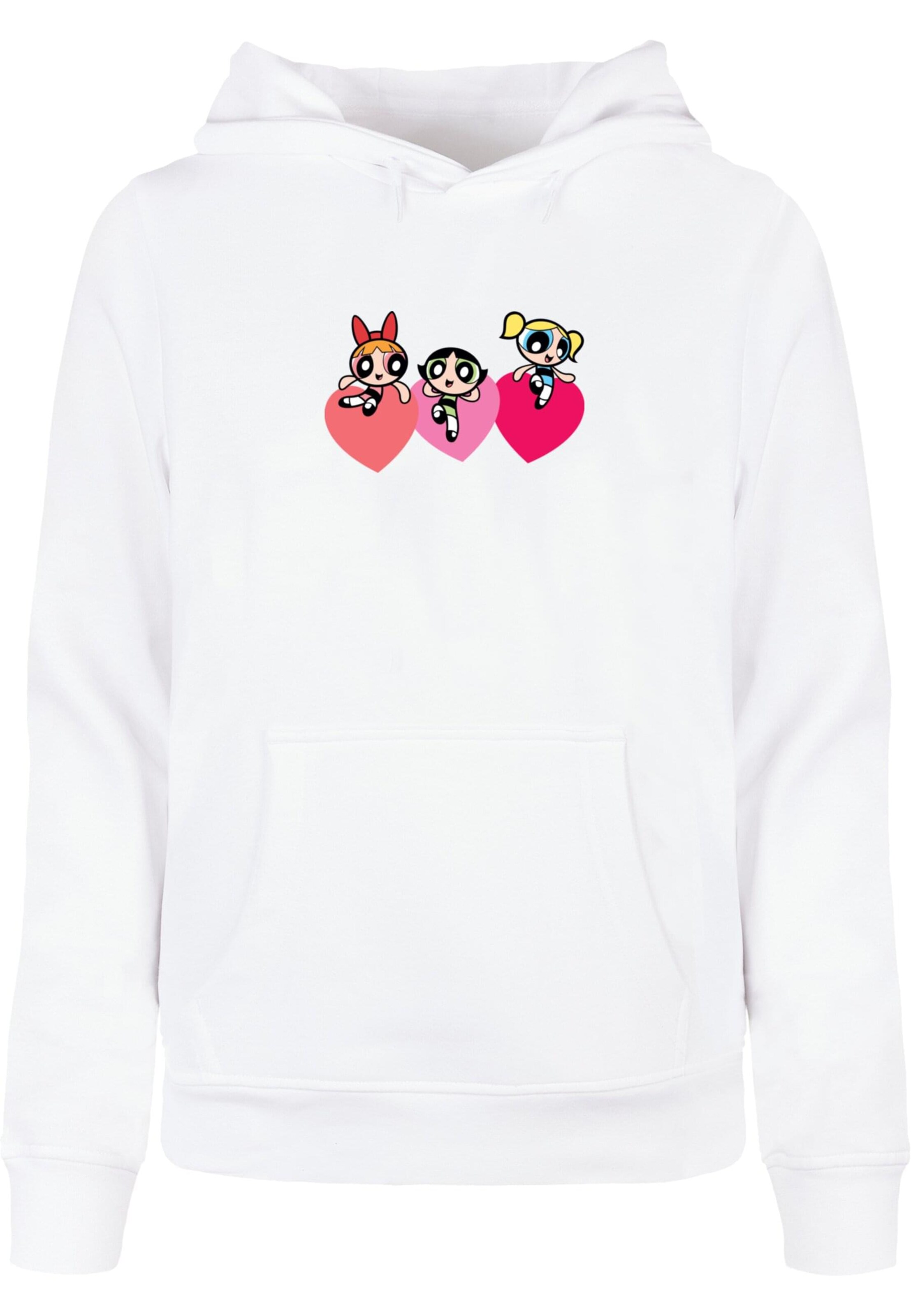 Felpa 'The Powerpuff Girls ' di Merchcode in bianco: frontale