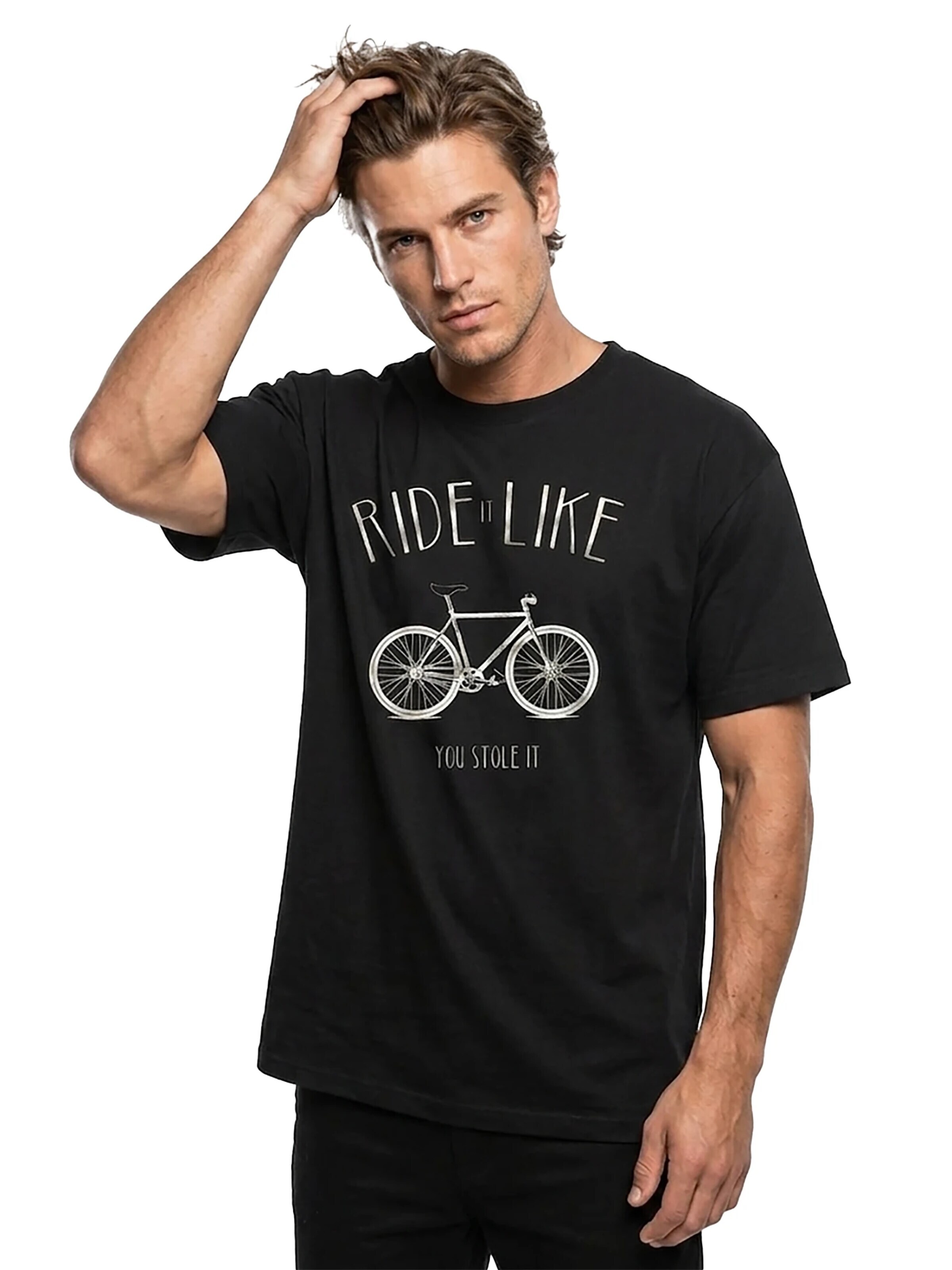 MAKAYA Shirt 'Ride it like you stole it' in Black