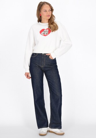 MYMO Sweatshirt 'Pop' in Wit