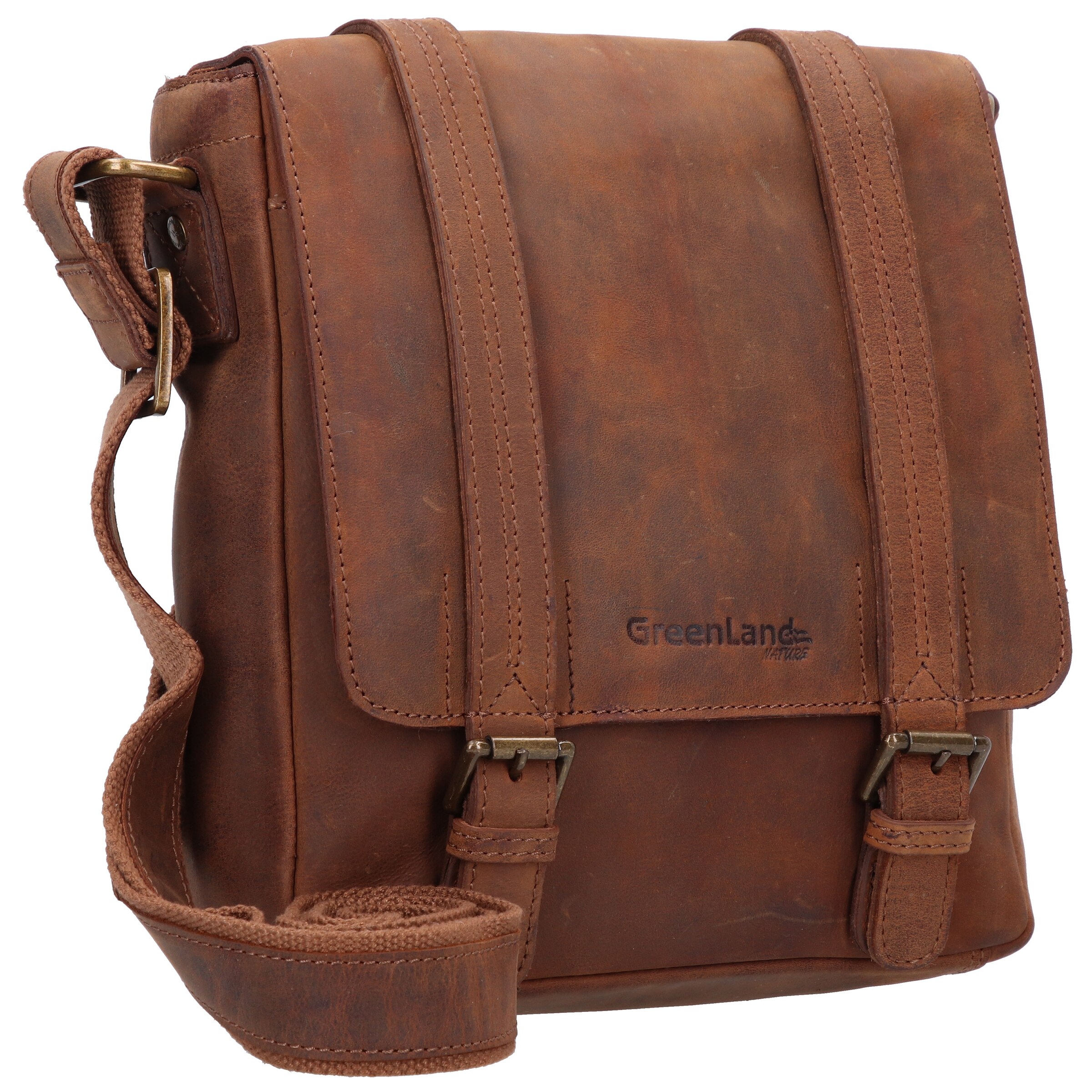 Borsa a tracolla 'Montenegro' di Greenland Nature in marrone