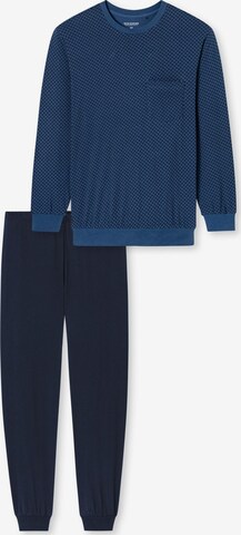SCHIESSER Pyjama lang 'Comfort Essentials' in Blau: Vorderseite