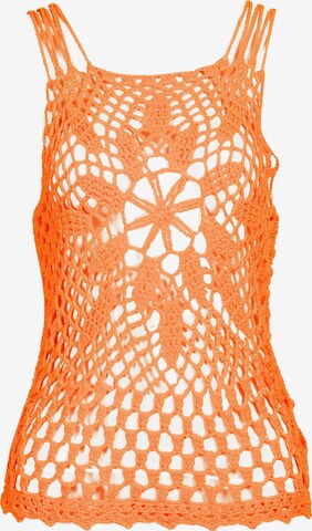 IZIA Knitted Top in Orange: front