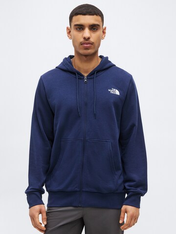 THE NORTH FACE Кофта на молнии 'SIMPLE DOME' в Синий: спереди