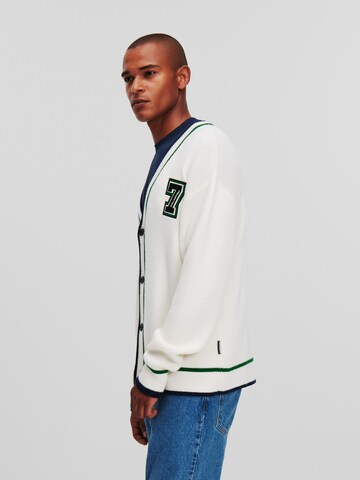 Karl Lagerfeld Gebreid vest ' Varsity ' in Wit