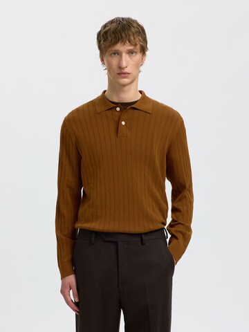 SELECTED - Jersey en marrón: frente