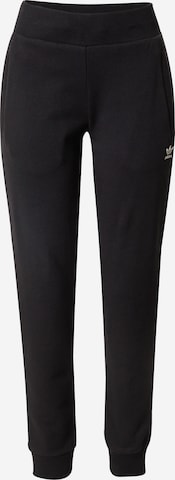 ADIDAS ORIGINALS - Tapered Pantalón de pijama 'Adicolor Essentials' en negro: frente