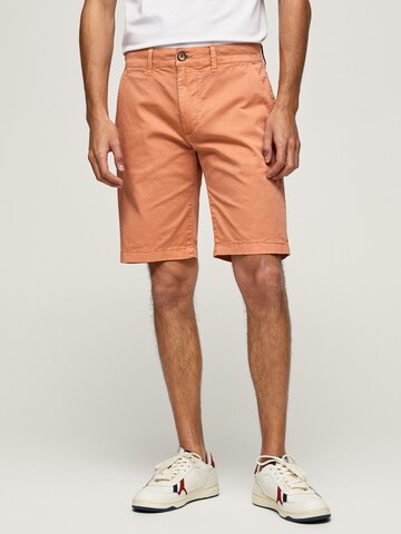 Pepe Jeans Slim fit Chino Pants 'MC QUEEN' in Orange: front