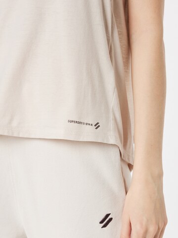 Superdry Koszulka funkcyjna 'FLEX ' w kolorze beżowy