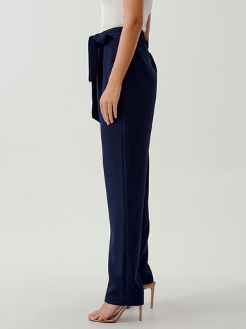 Tussah Regular Pleat-front trousers 'ALANA' in Blue