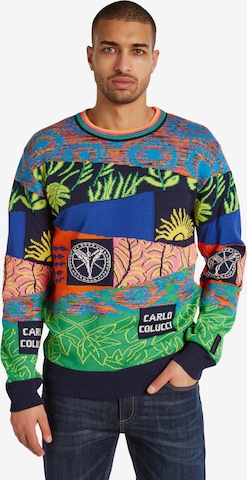 Pull-over Carlo Colucci en mélange de couleurs : devant