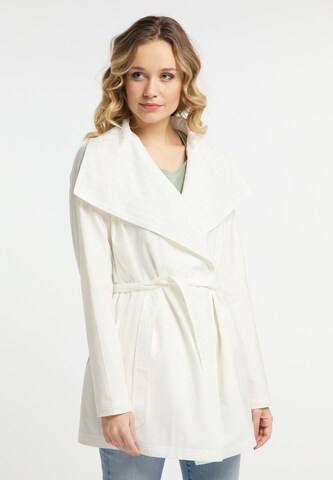 DreiMaster Vintage Between-Seasons Coat in White: front