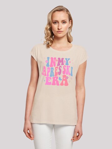 F4NT4STIC Shirt 'In My Apres Ski Era' in Beige: voorkant