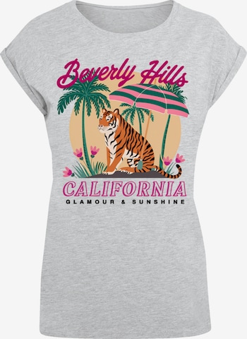 T-shirt 'Beverly Hills California Glamour Summer' F4NT4STIC en gris : devant