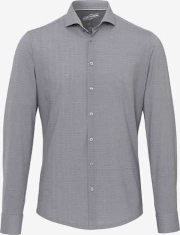 PURE Slim Fit Hemd in Grau: Vorderseite