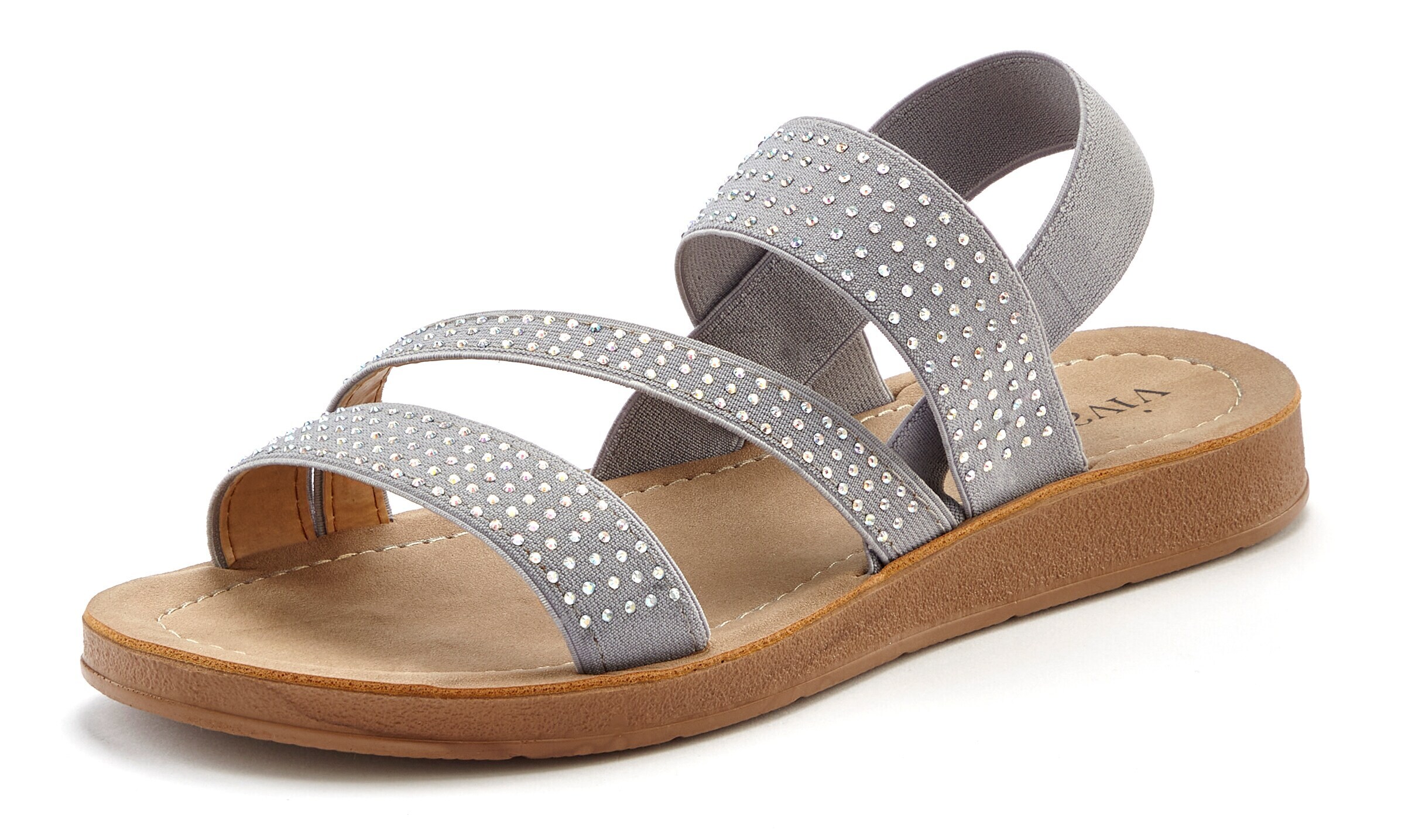 VIVANCE Sandals in Grey: front