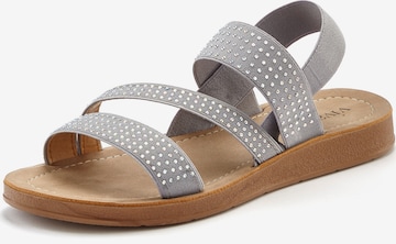 VIVANCE Sandale in Grau: Vorderseite