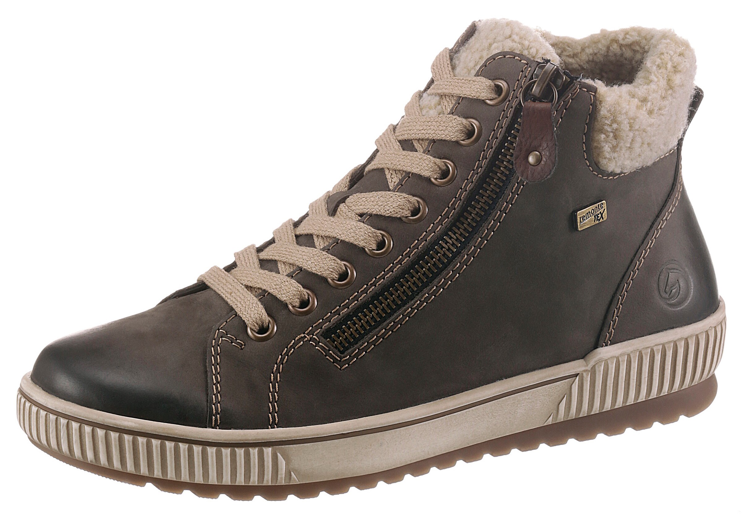 Stivaletto stringato di REMONTE in grigio: frontale