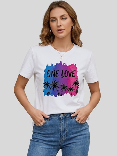 LapaPlus Shirt 'Women's Short Sleeve Shirt Summer Tops' in S in de kleur Wit, Productweergave