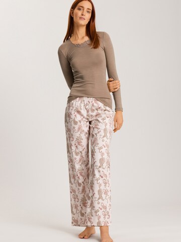 Hanro - Camisola interior ' Woolen Silk ' em castanho