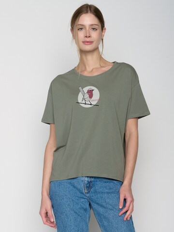 T-shirt 'Animal Koernerfreund' GREENBOMB en vert : devant