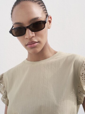 MANGO T-shirt 'VOLI' i brun