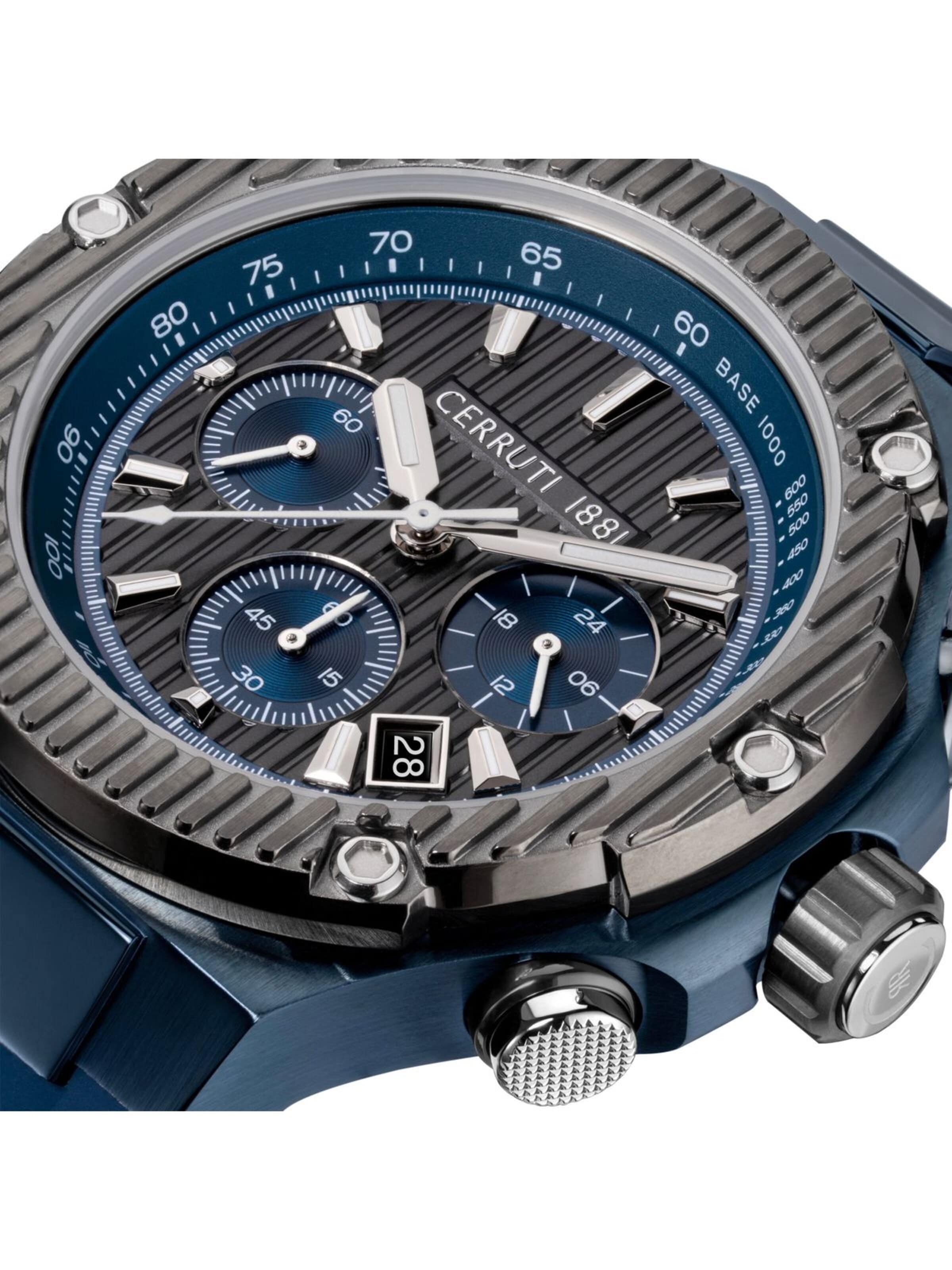 Montre à affichage analogique 'Lucardo' CERRUTI 1881 en bleu