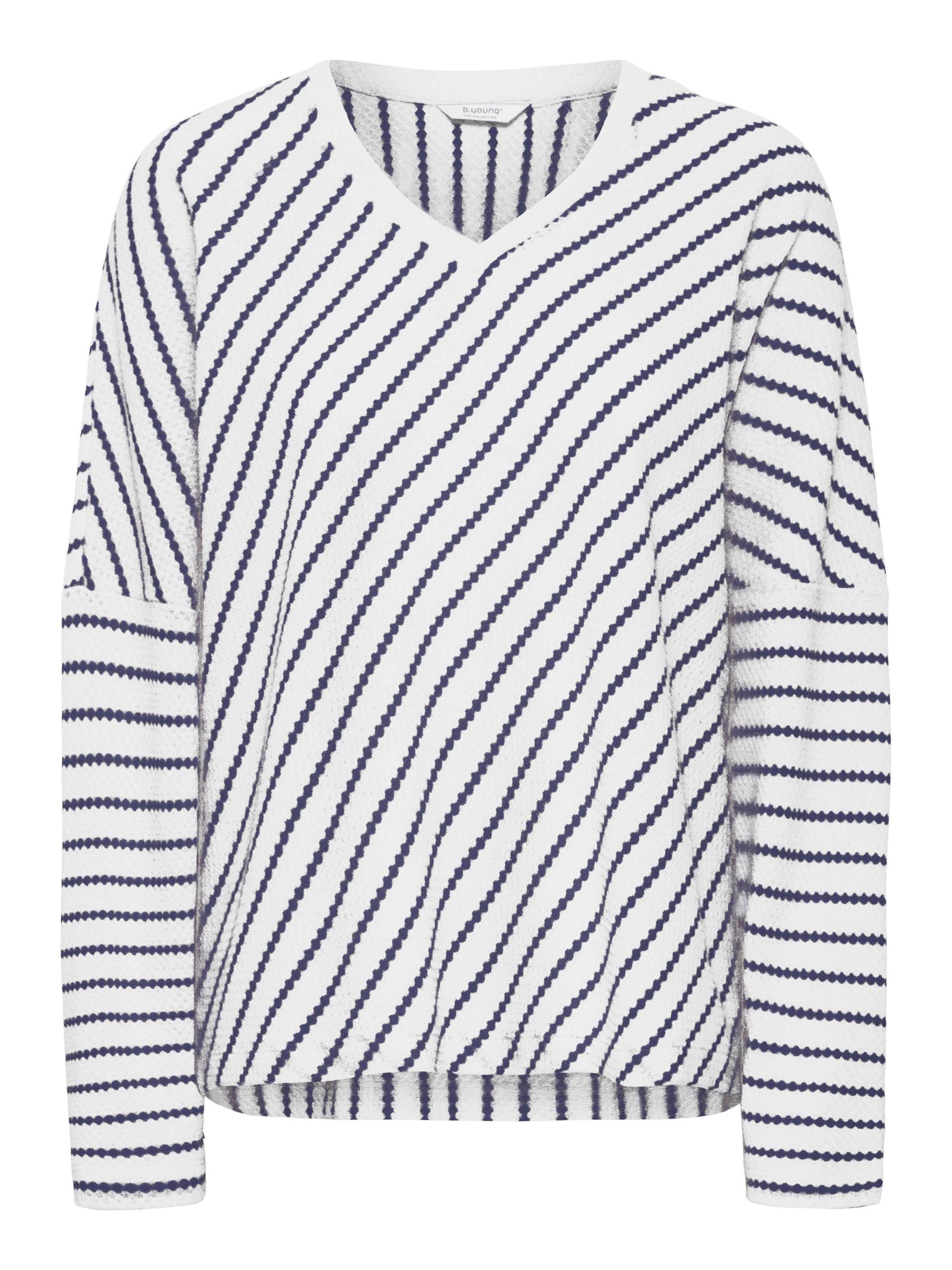 b.young Pullover ' BYRUNI ' in blau / weiß, Produktansicht