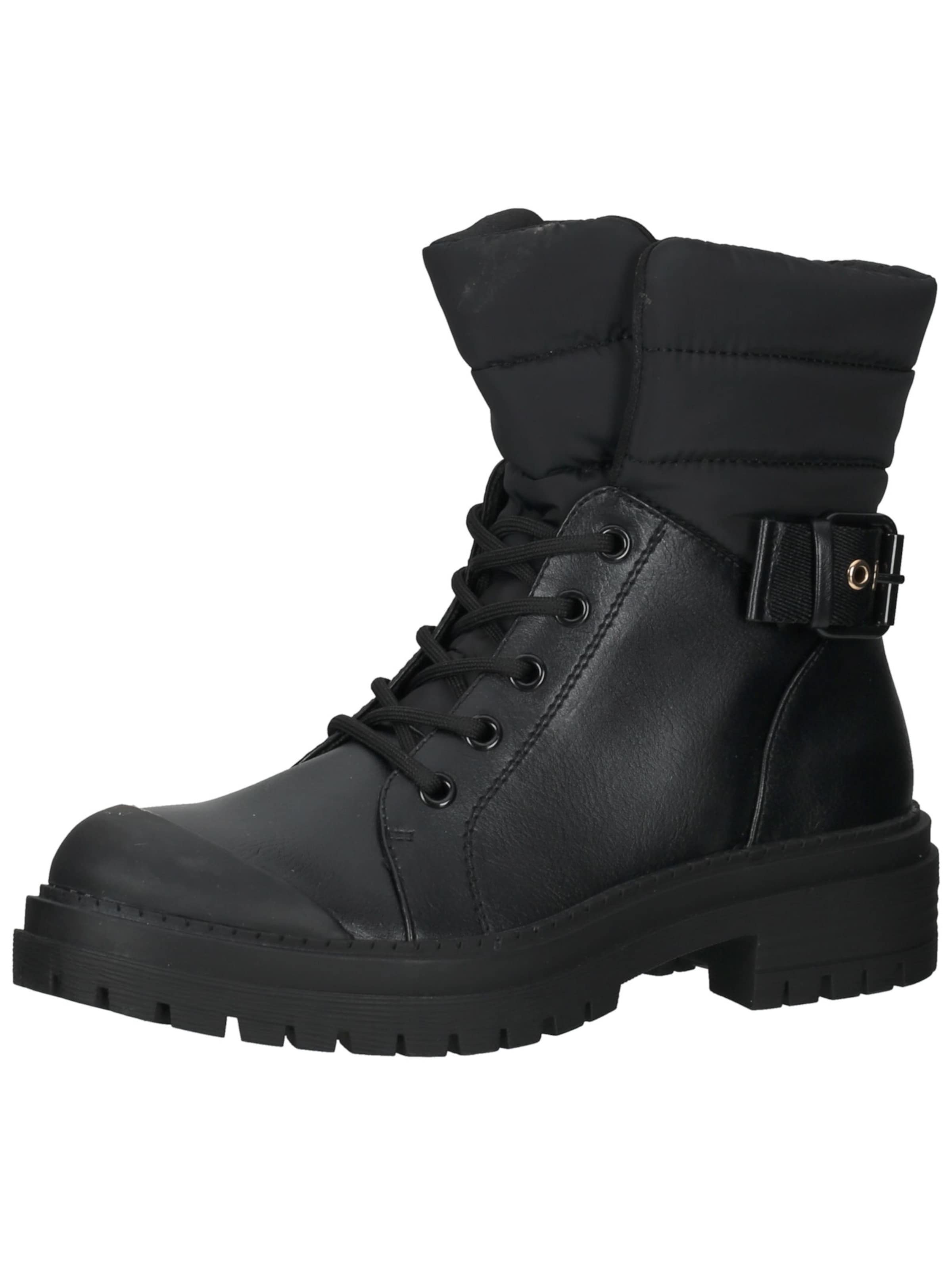 LA STRADA Schnürstiefelette in Schwarz: Vorderseite