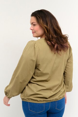 KAFFE CURVE Blouse in Groen