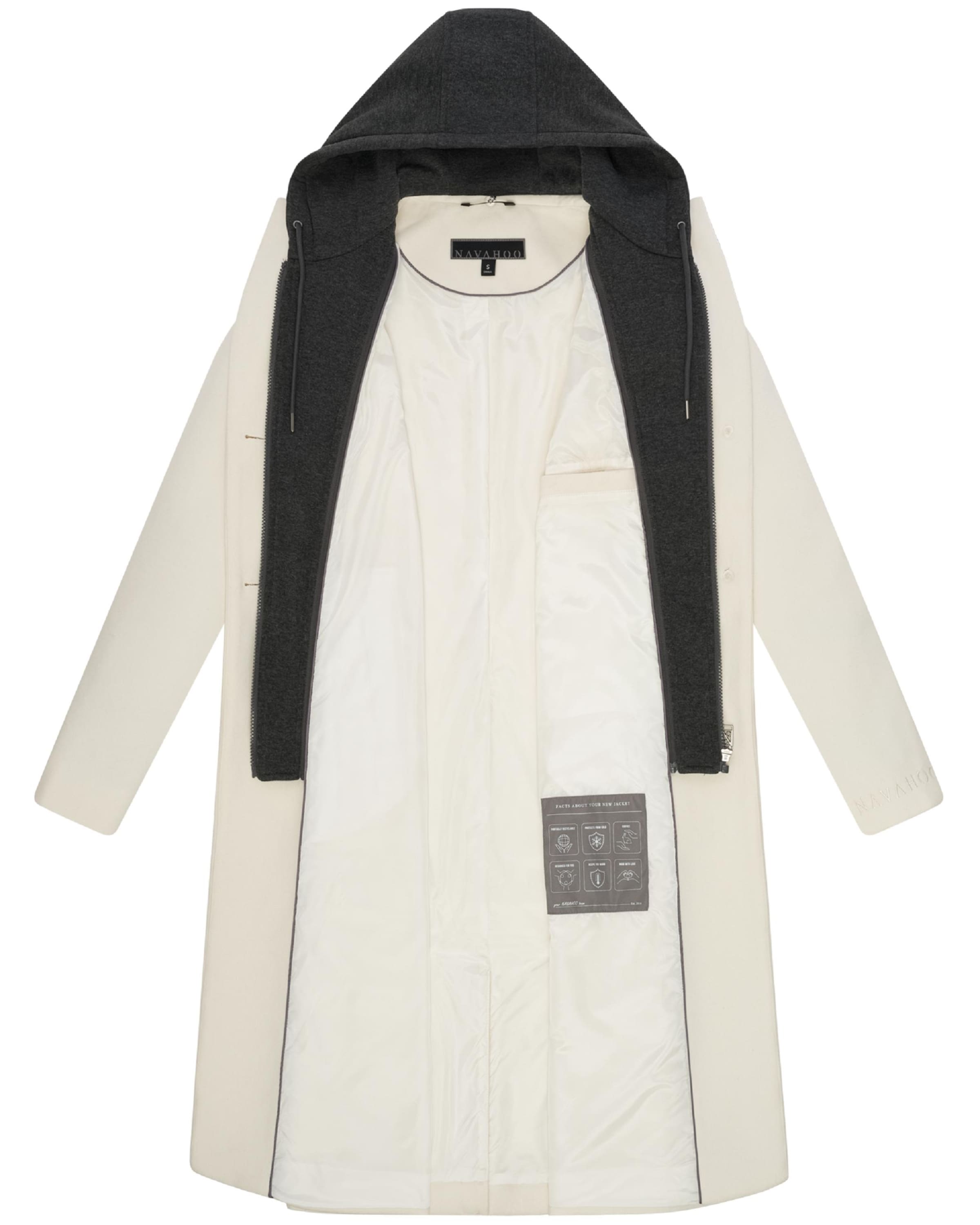 Palton de primăvară-toamnă 'Kekstraum 14' de la NAVAHOO pe alb