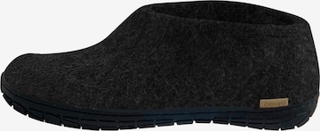 Glerups Hausschuh 'Black Rubber' in Schwarz: Vorderseite