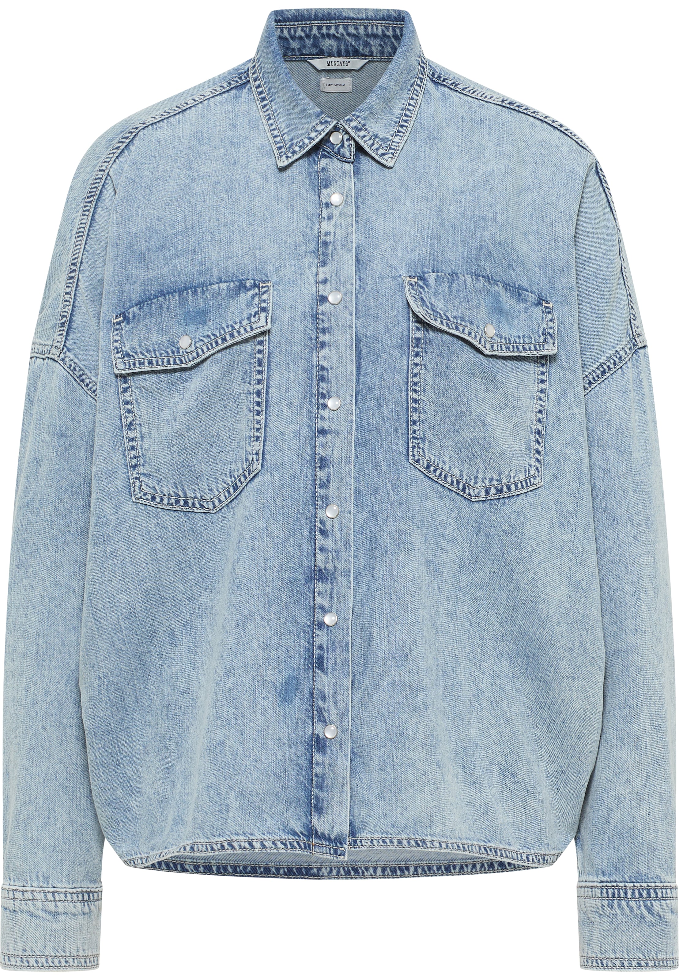 MUSTANG Bluse 'RUBY' i blå: forside