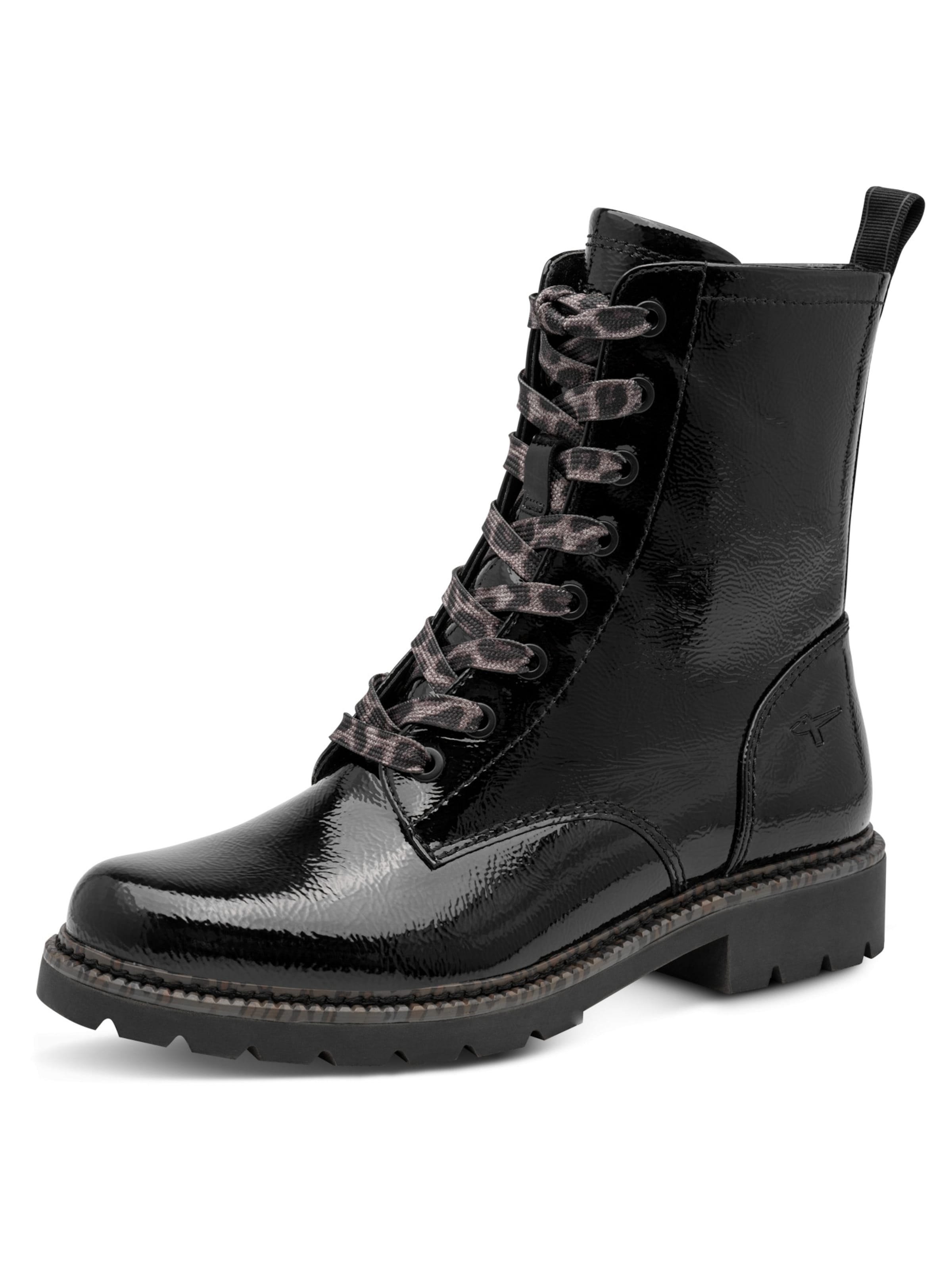 Tamaris Schnürstiefelette in Schwarz: Vorderseite