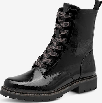 Tamaris Schnürstiefelette in Schwarz: Vorderseite