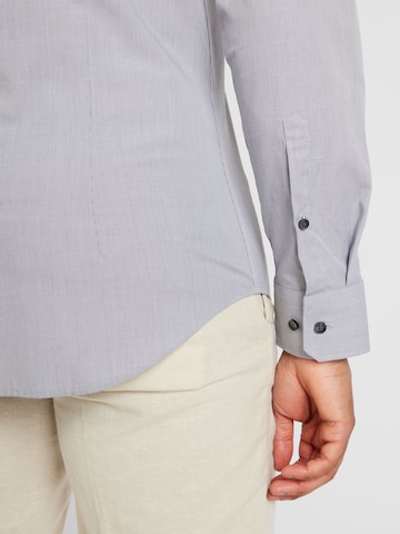 SEIDENSTICKER - Ajuste estrecho Camisa de negocios en gris