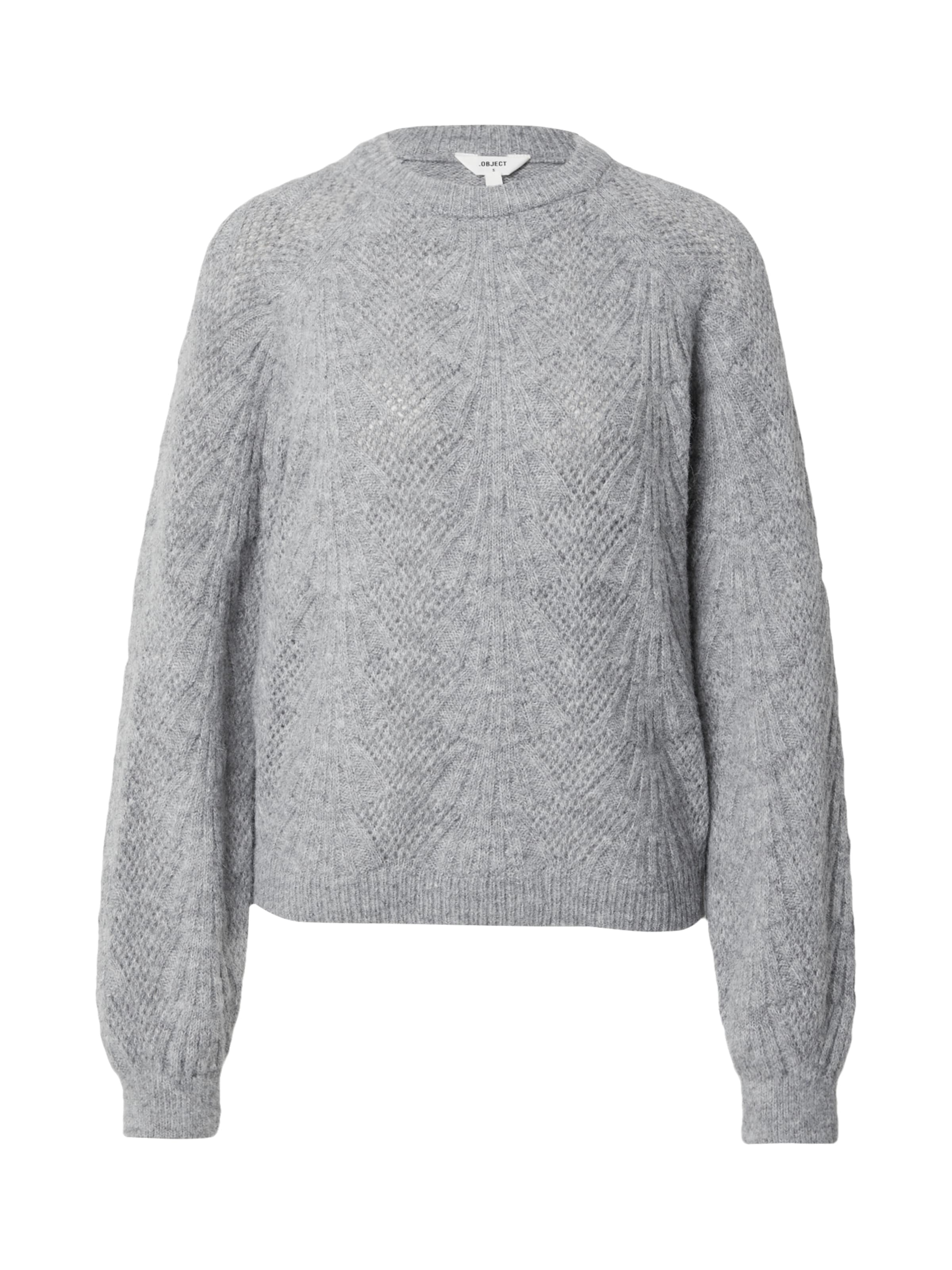 OBJECT Pullover 'Flora' in Grau: Vorderseite