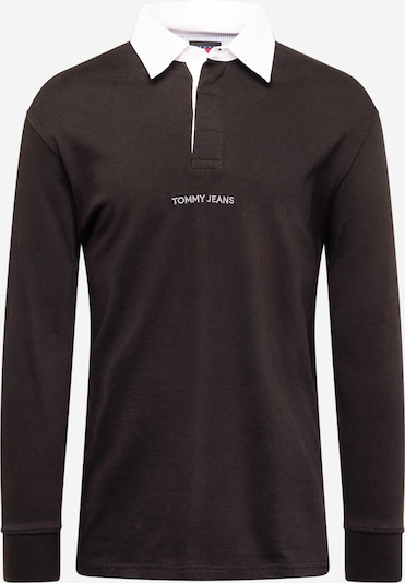 Tommy Jeans Shirt 'CLASSICS RUGBY' in de kleur Mokka / Rood / Zwart / Wit, Productweergave