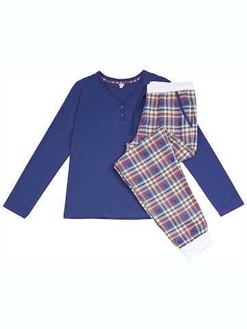 La V Pyjama in Blauw: voorkant