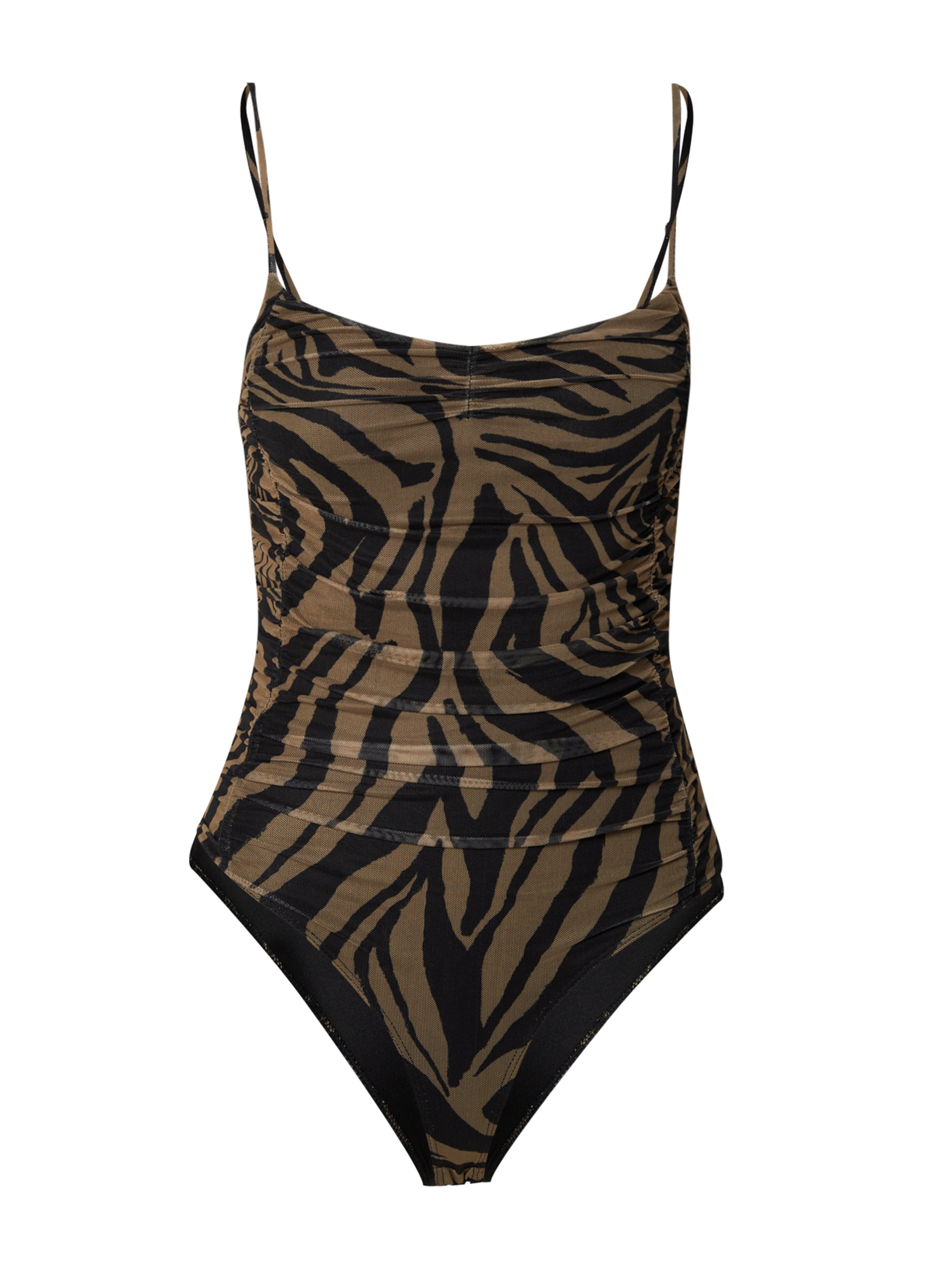 EDITED Shirt Bodysuit in Black: front