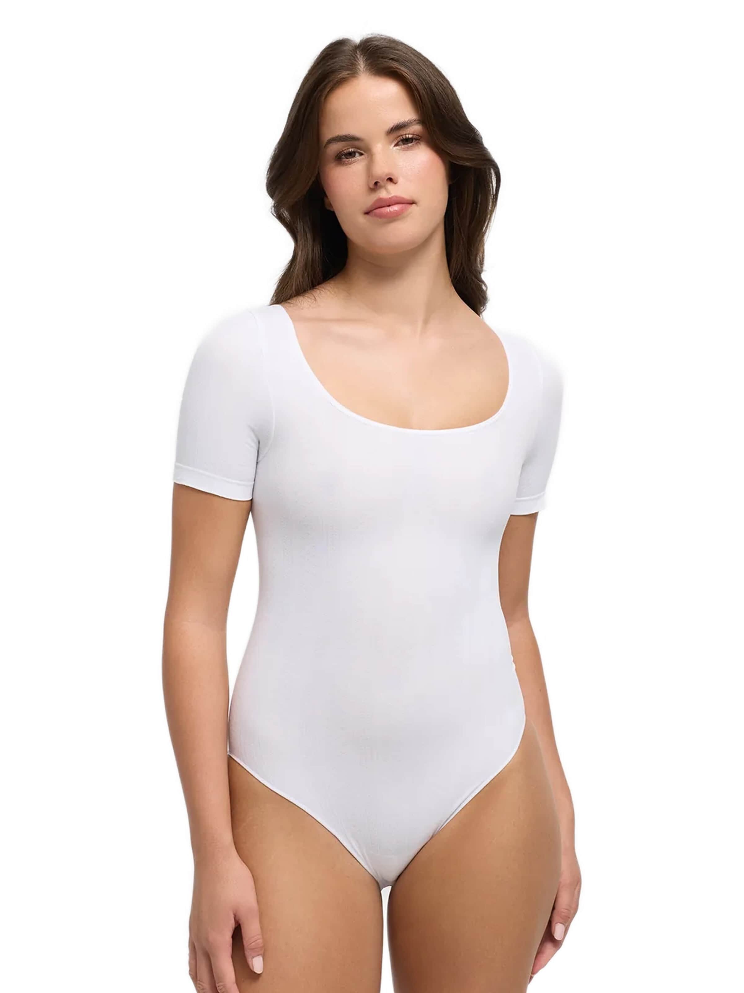 cfabBodi za oblikovanje 'T-Shirt Bodysuit Sculpting Shapewear with Briefs' - bijela boja