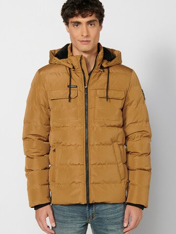KOROSHI Between-season jacket in Brown: front