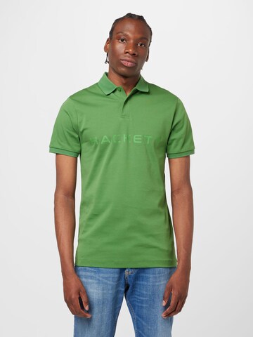 Hackett London قميص 'ESSENTIAL' بلون أخضر: الأمام