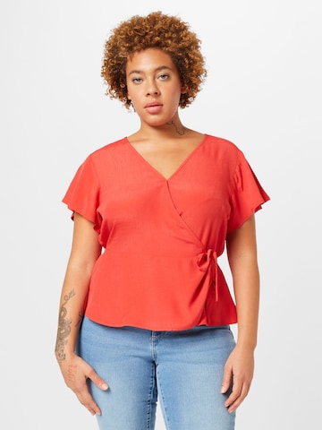 T-shirt 'Thea' ABOUT YOU Curvy en rouge : devant