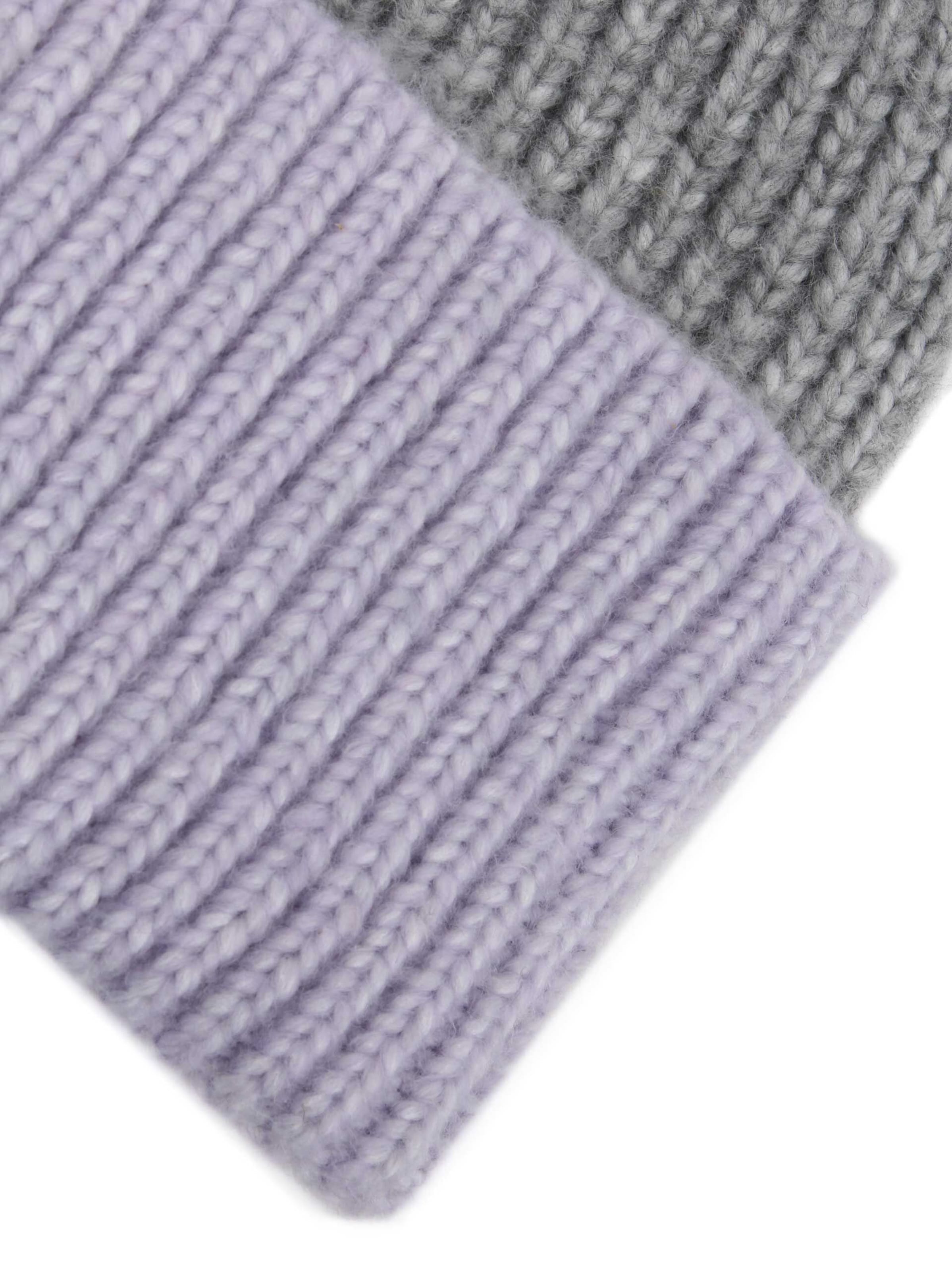 SAMAYA Kuschelig weiche, warme Strickmütze 'Odon', passend zu Strickschal Odon, Größe 57 in Grau