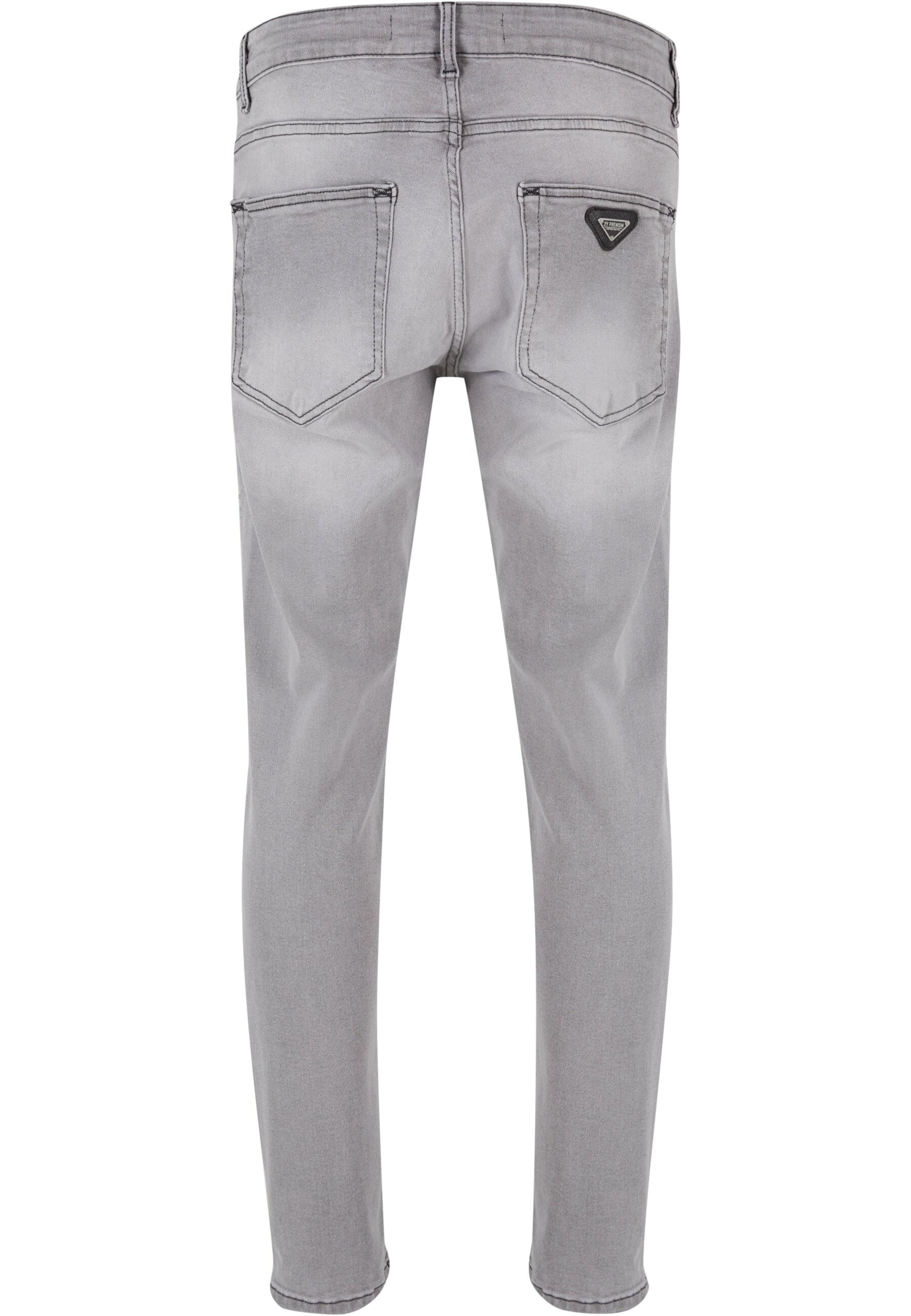 2Y Premium Tapered Jeans in Grau